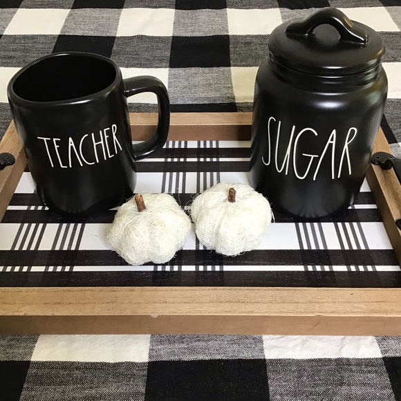 NWT🖤Rae Dunn Farmhouse Black “SUGAR” Canister - Picture 5 of 9